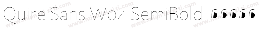 Quire Sans W04 SemiBold字体转换